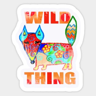 Wild thing fox Sticker